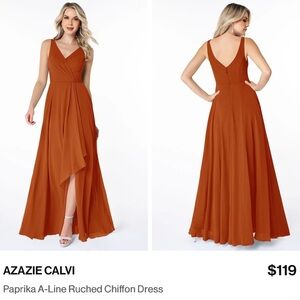 Azazie Calvi Maxi Dress in Paprika